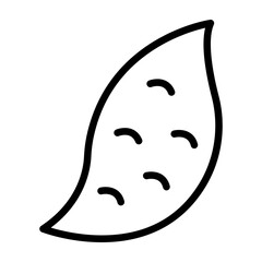 Yam Vector Line Icon Design