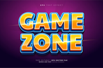 Game Zone 3D Cartoon Editable Text Effect Style