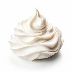 Whipped cream isolated on a white background 