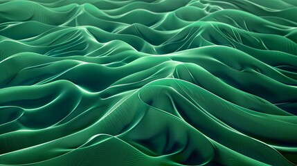Obraz premium Green wave abstract background, wave pattern, Minimal Texture background