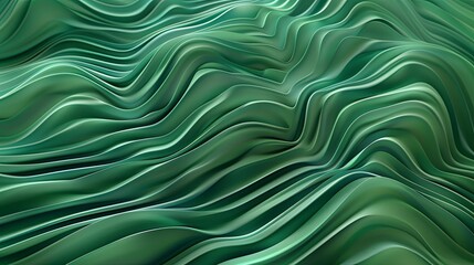 Obraz premium Green wave abstract background, wave pattern, Minimal Texture background