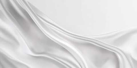 Abstract White Silk Fabric Background