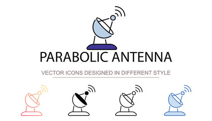 Fototapeta premium Parabolic Antenna icon design with white background stock illustration