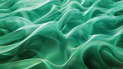Obraz premium Green wave abstract background, wave pattern, Minimal Texture background