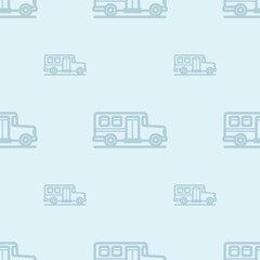 Seamless Background Pattern School Bus