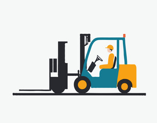 Forklift template or symbol on white background