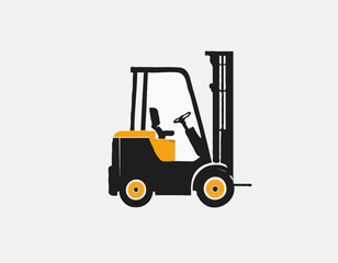 Forklift template or symbol on white background
