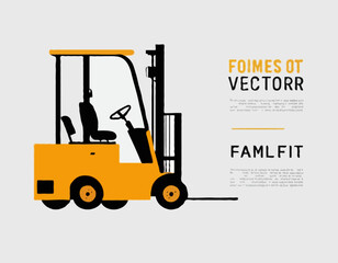 Forklift template or symbol on white background