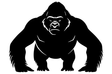 Gorilla silhouette vector illustration

