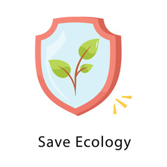 Save Ecology Vector Flat Icon Design illustration Symbol on White background EPS 10 File 