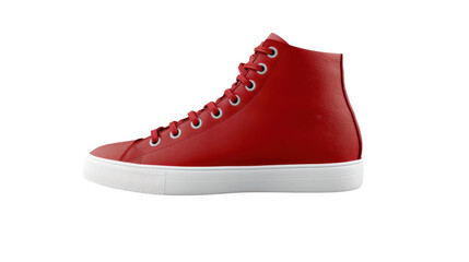 Red sneakers on transparent background