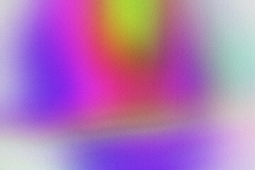 Abstract blurred grainy gradient background texture. Digital grain soft noise effect. Lo-fi multicolor vintage retro smooth gradient transition of colors in a high resolution image grainy texture