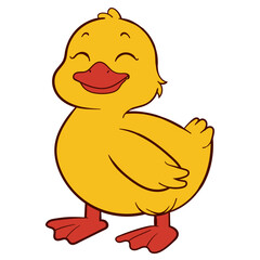 Adorable Cartoon Duck Illustration for Kids' Stories
