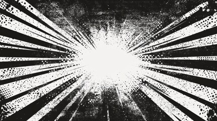 Obraz premium Abstract comic book style background with halftone dots and grunge texture