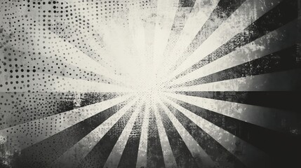 Abstract comic book style background with halftone dots and grunge texture