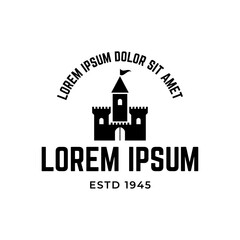 Obraz premium Creative Castle Logo Design Template