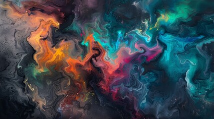 beautiful and colorful abstract flow and smoke background, rainbow colors
