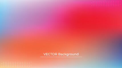 Smooth and blurry colorful gradient mesh background. Modern bright rainbow colors. Easy editable soft colored vector banner template. Premium quality