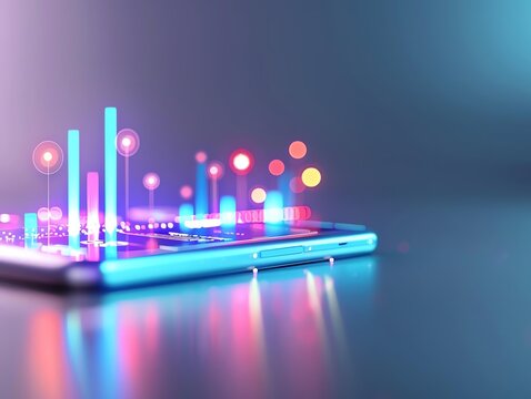 Cross-Border Payment Trends Illustration of trends in cross-border payments with understated glowing effects.