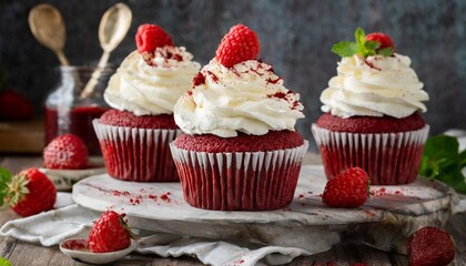 Decadent Red Velvet Cupcakes with Cream Cheese Frosting