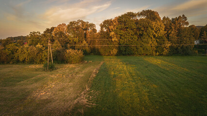 Polish fields at golden hour