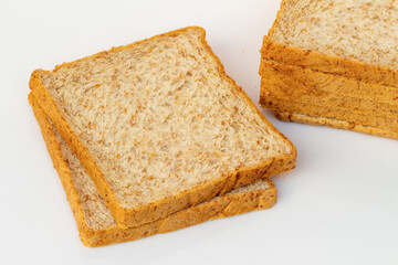 wheat bread on a white background