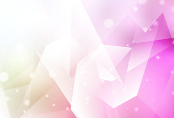 Light Pink, Yellow vector layout with lines, triangles.