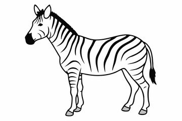 
zebra line art vector, zebra icon, zebra croosing outline vector illustration

