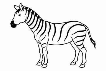 
zebra line art vector, zebra icon, zebra croosing outline vector illustration


