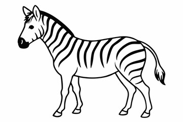 
zebra line art vector, zebra icon, zebra croosing outline vector illustration

