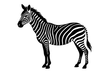 zebra vector, zebra icon, silhouette of zebra croosing vector illustration