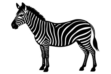 zebra vector, zebra icon, silhouette of zebra croosing vector illustration