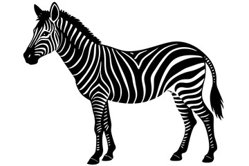 zebra vector, zebra icon, silhouette of zebra croosing vector illustration