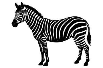 zebra vector, zebra icon, silhouette of zebra croosing vector illustration