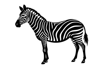 zebra vector, zebra icon, silhouette of zebra croosing vector illustration