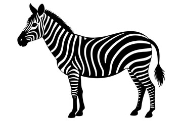 Fototapeta premium zebra vector, zebra icon, silhouette of zebra croosing vector illustration