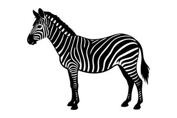 zebra vector, zebra icon, silhouette of zebra croosing vector illustration