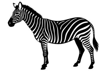 zebra vector, zebra icon, silhouette of zebra croosing vector illustration