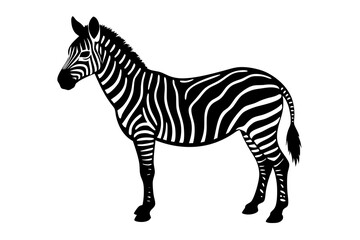 zebra vector, zebra icon, silhouette of zebra croosing vector illustration