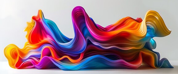 Obraz premium Abstract Colorful Swirling Form