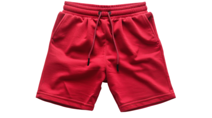 Men's black shorts on transparent background