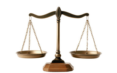 A classic bronze balance scale symbolizes justice, fairness, and the legal system, perfect for law-related themes and visuals.