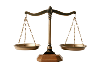 A classic bronze balance scale symbolizes justice, fairness, and the legal system, perfect for law-related themes and visuals.