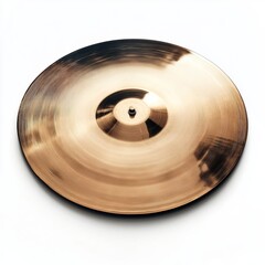 Shiny High-Resolution Cymbals with Metallic Finish Isolated on White Background