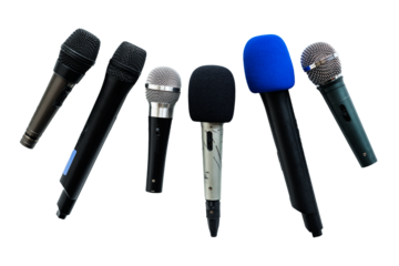Microphones png object sticker, transparent background