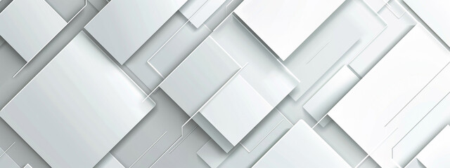 White vertical rectangle and square tile texture. Ceramic or brick wall seamless pattern. White polygonal triangle geometric texture. 3D rendering background.