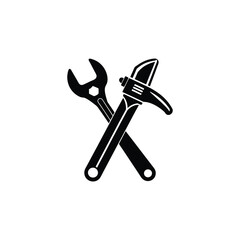wrench pliers silhouette.