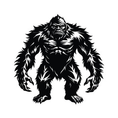 Ape Silhouette Vector