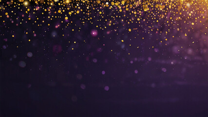 gold and purple abstract glitter confetti bokeh background