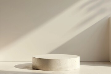 Minimalist Concrete Podium with Soft Lighting